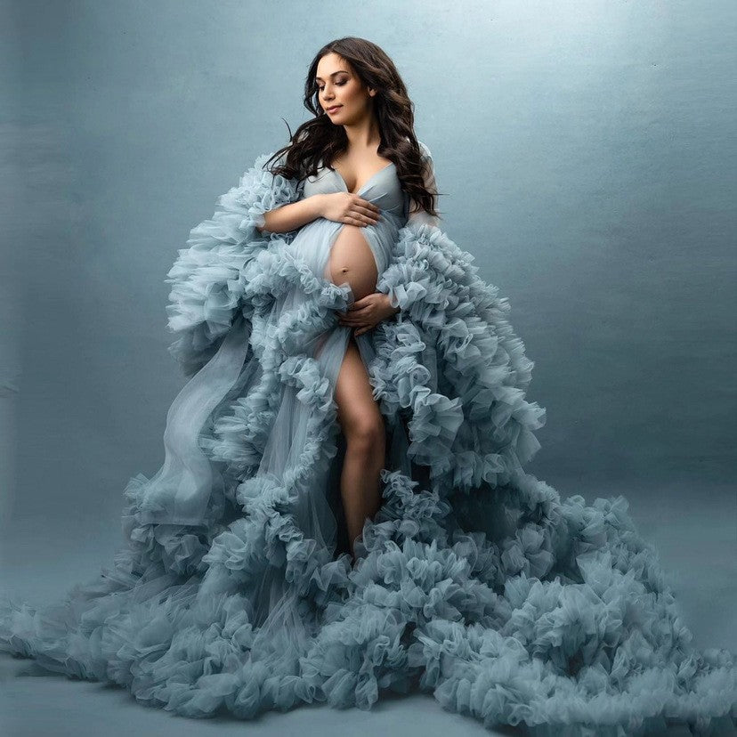 Off-shoulder Morning Gowns Multi-color Maternity Photo Clothing